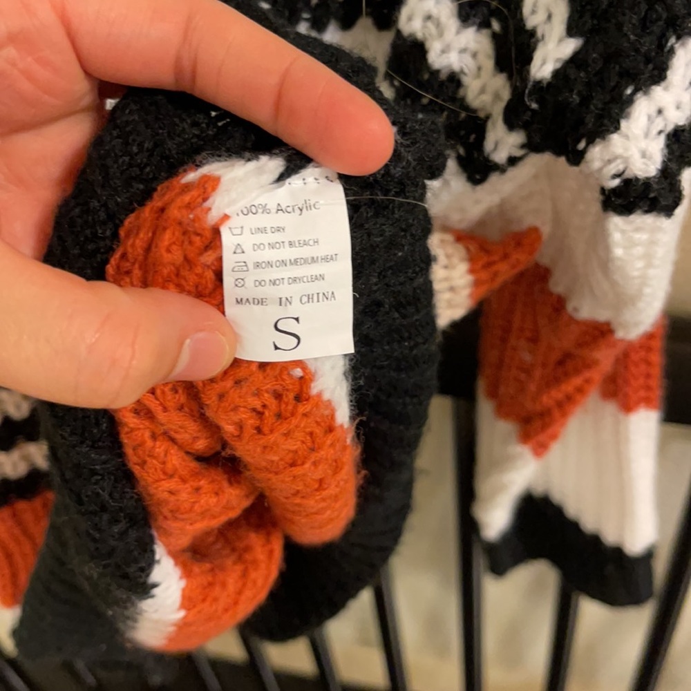 The Mint Julep| Rust Multicolored Striped Sweater - image 5